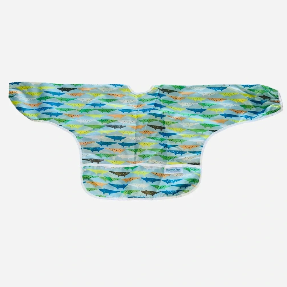 Bankins Dinosaurs SUV 14 Long Sleeve Soft and Lightweight, Bib for Meals, 6-24M